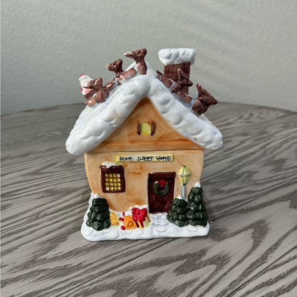 Vintage Corning Factory Ceramic Christmas Cookie Jar - Picture 1 of 9